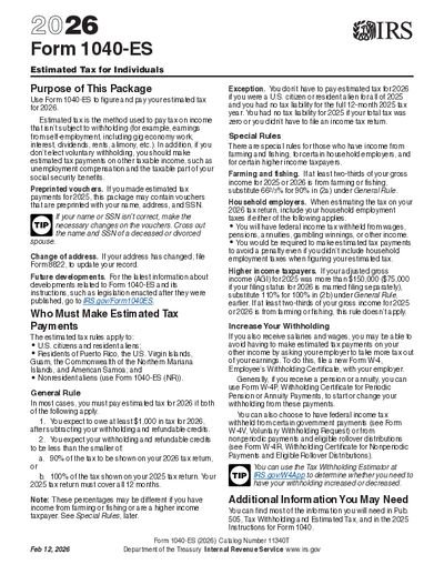 1040-ES Form preview