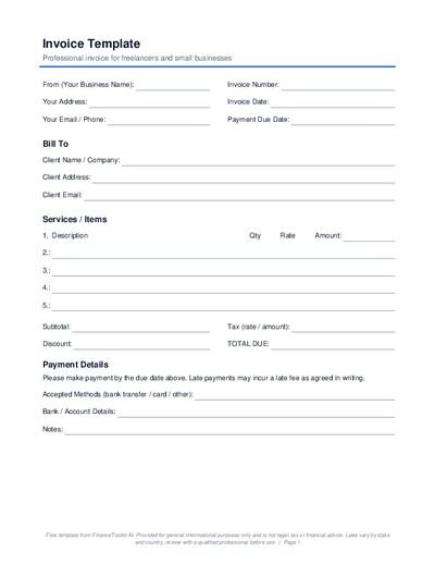 Invoice Template preview