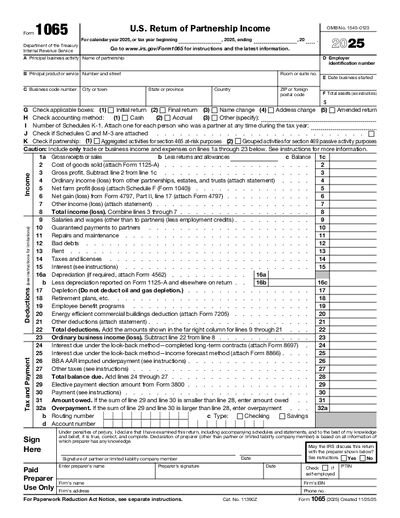 IRS Form 1065 preview