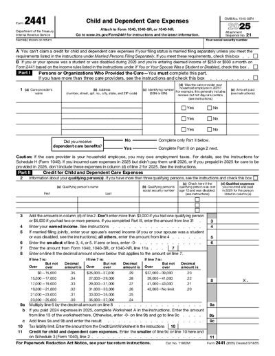 IRS Form 2441 preview