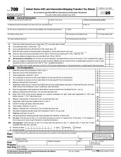 IRS Form 709 preview