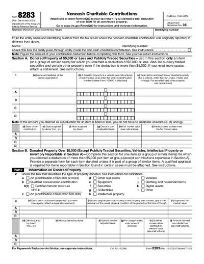 IRS Form 8283 preview